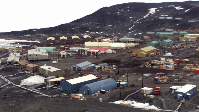 Image: GENERAL VIEW OF THE UNITED STATES MCMURDO STATION IN ANTARCTICA.
