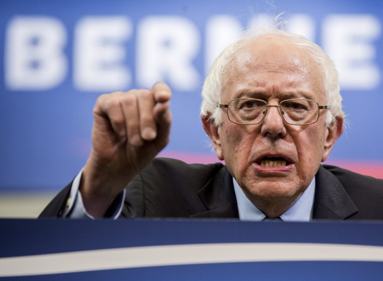 Image: Democratic presidential candidate Sanders speaks during a town hall meeting with students at George Mason University in Fairfax