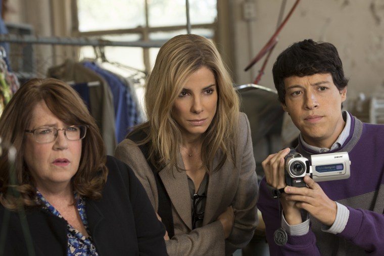 Ann Dowd, Sandra Bullock, and Reynaldo Pacheco in "Our Brand Is Crisis".