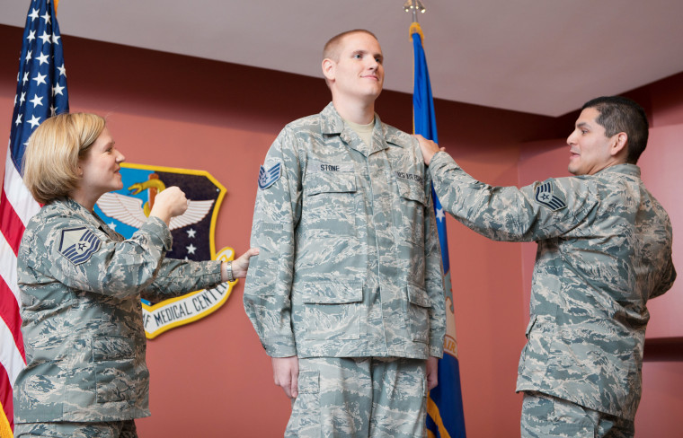 Image: Spencer Stone is promoted at Travis Air Force Base