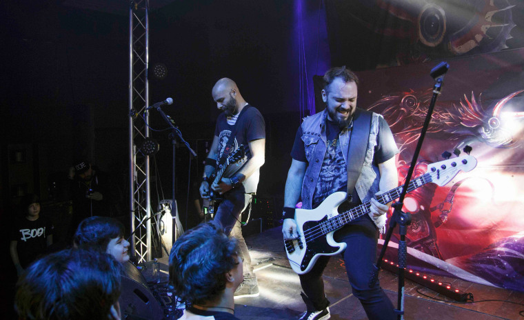 Image: Vlad Telea and Alex Pascu of the Romanian metal band 'Goodbye to Gravity'