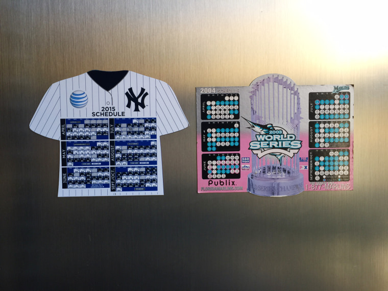 Image: Yankee and Marlins season calendars