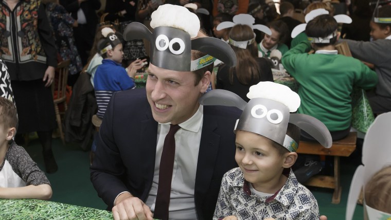 Prince William at the Shaun the Sheep premiere in London Monday.