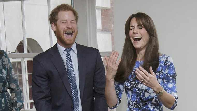 Prince Harry and Duchess Kate in London on Monday