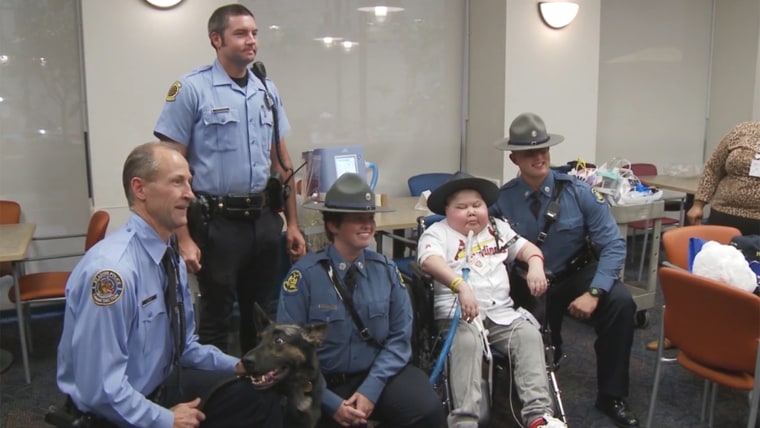 Zyron Ward's surprise party at St. Louis Children's Hospital