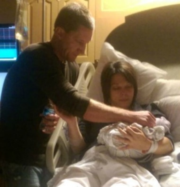 Brittany and Brandon with their stillborn baby