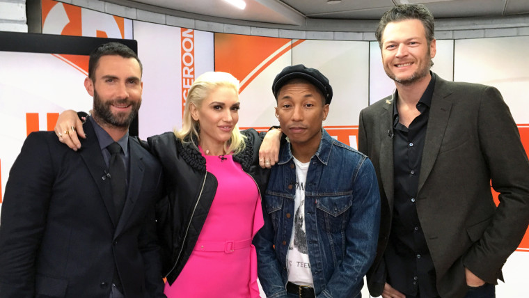 Voice coaches: Adam Levine, Gwen Stefani, Pharrell, and Blake Shelton