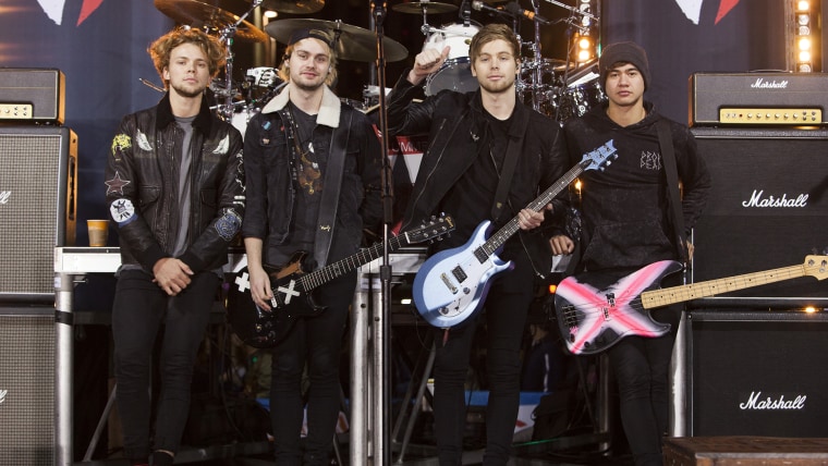 5 Seconds of Summer performs on the TODAY Show plaza.