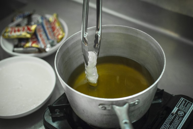 Making deep-fried candy bars