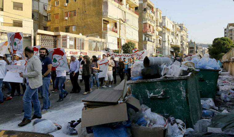 Image: LEBANON-WASTE-CRISIS-POLITICS-ENVIRONMENT-DEMO