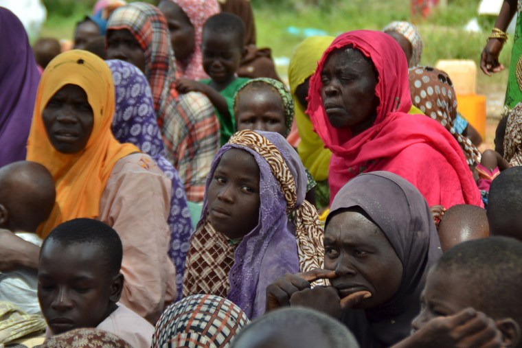 Image: Women who were rescued after being held captive by Boko Haram