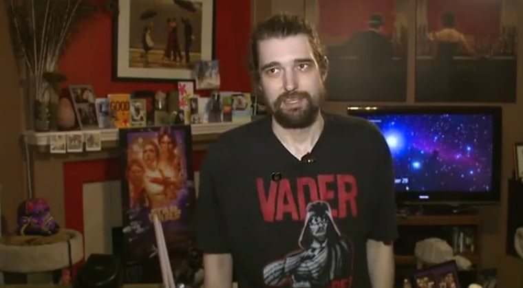 Daniel Fleetwood, seen last week, has been a Star Wars fan since childhood.