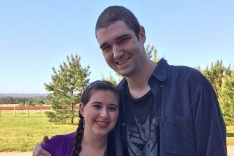 Daniel Fleetwood poses with his wife in an image from his GoFundMe page.