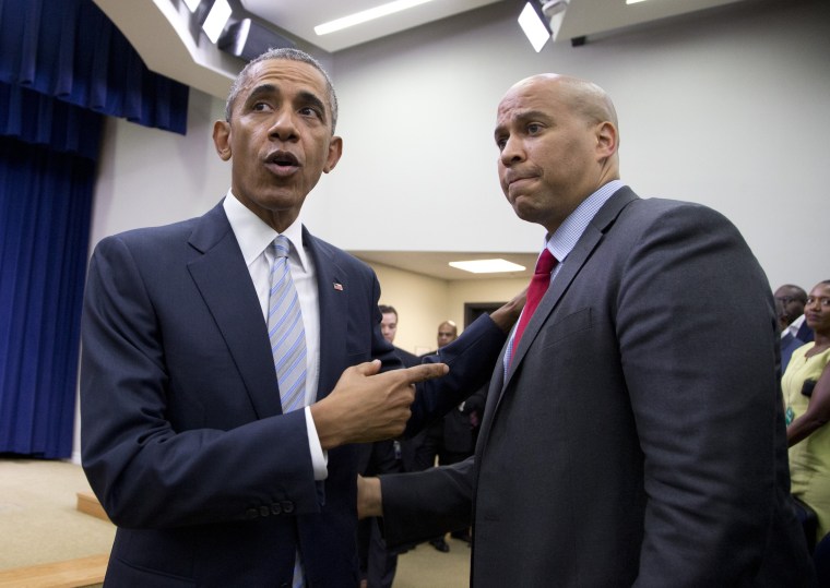 Image: Barack Obama, Cory Booker