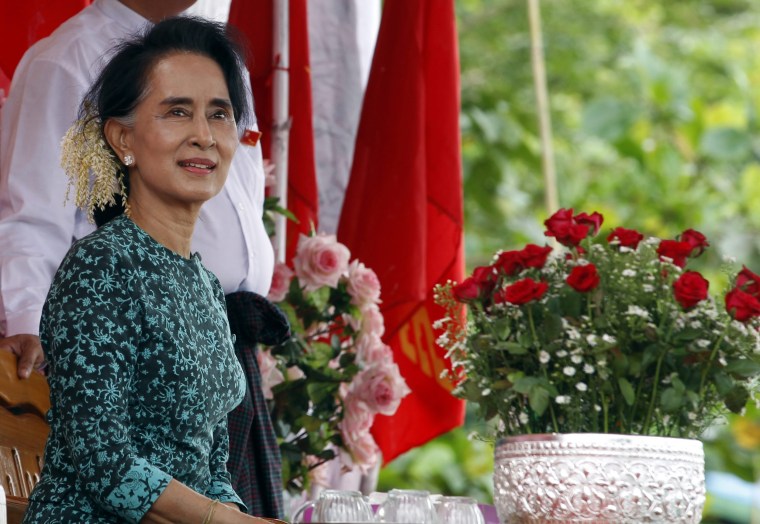 Image: Myanmar opposition leader Aung San Suu Kyi