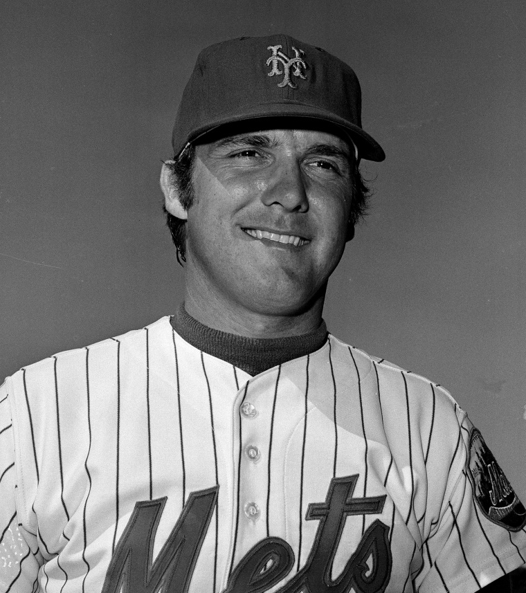 New York Mets pitcher Tug McGraw, shown March 1974 in St. Petersburg, Florida.