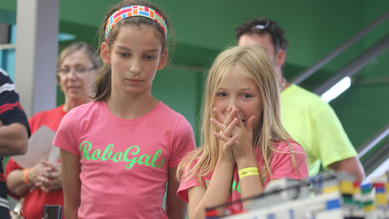 Kaiya Hollister and Jensie Coonradt will compete in the World Robot Olympiad