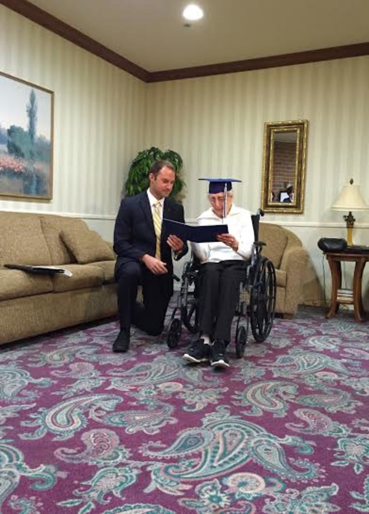 Retired preschool teacher Margaret Bekema received her high school diploma at the age of 97