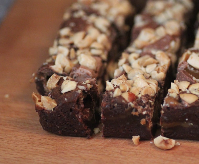 Halloween candy brownies