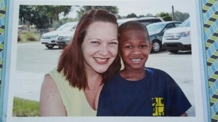 Wendy Bradshaw, a teacher with 12 years experience, with one of her students.