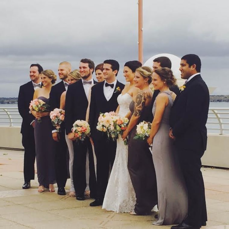 Michigan football fans Kate Queram and Brandon Wagoner got married after meeting in an ESPN chat room