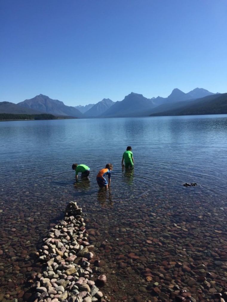 Exploring the shoreline on a fun trip