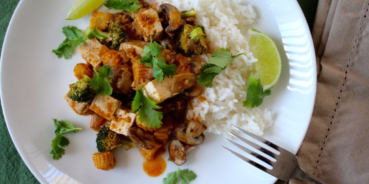 Easy Thai Tofu With Coconut Red Curry