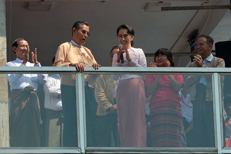 Image: Myanmar opposition leader Aung San Suu Kyi