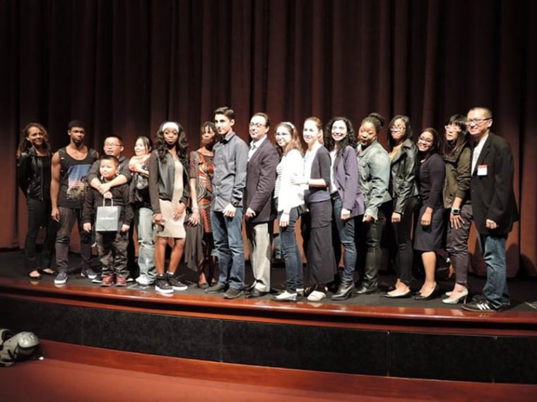 The cast of Curtis Chin’s new documentary film “Tested,” at a special cast and crew screening of the film.