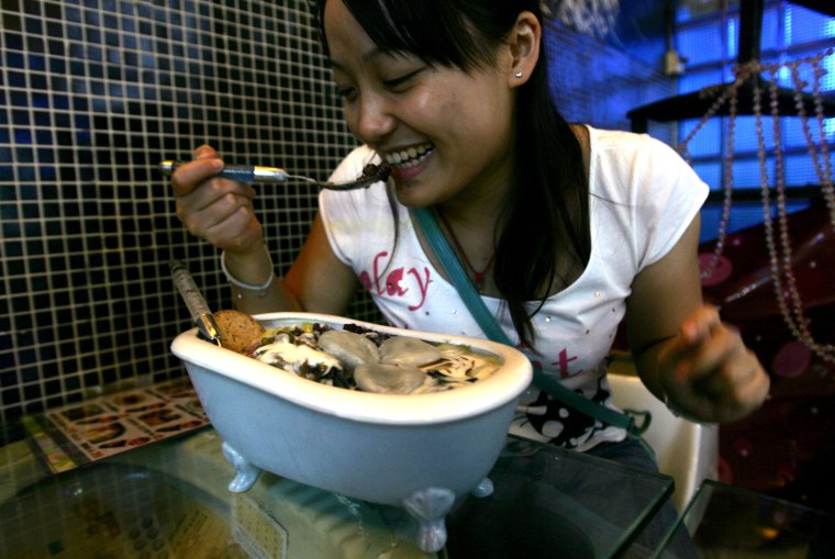 Image: A diner eating