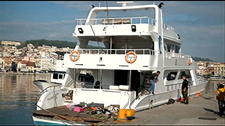 Image: Yacht on Greek island of Lesbos