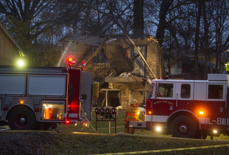 Image: Scene of Akron, Ohio, plane crash