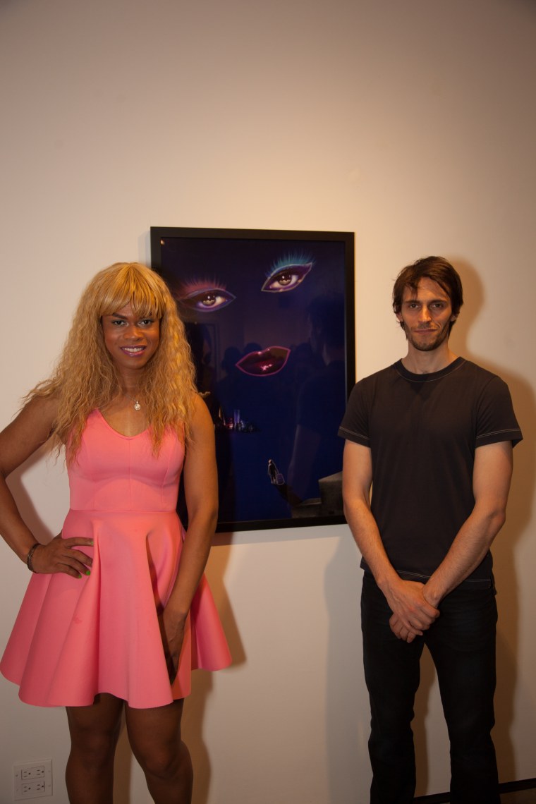 Artists Andre St. Clair and Tavet Gillson Nicholas drew for ArtConnects in New York.