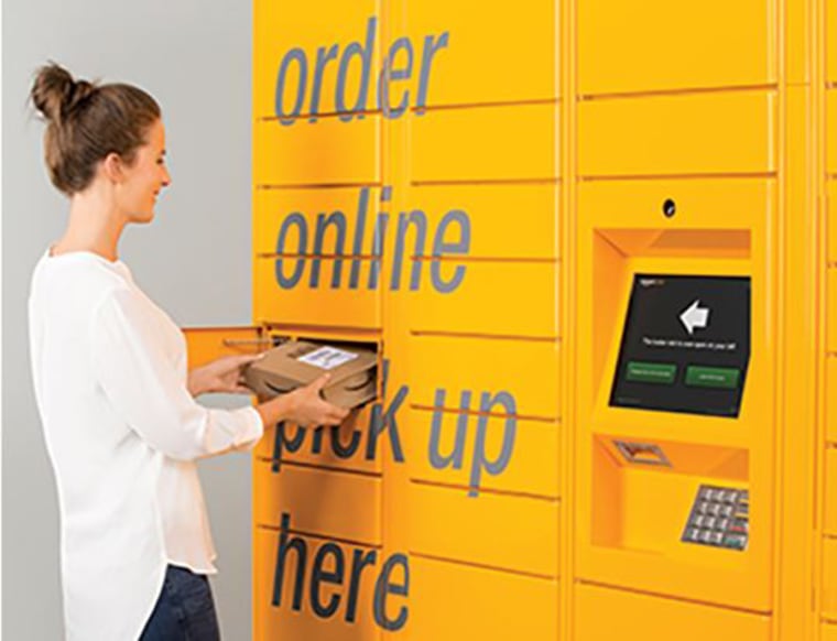 Photo: An Amazon package locker.