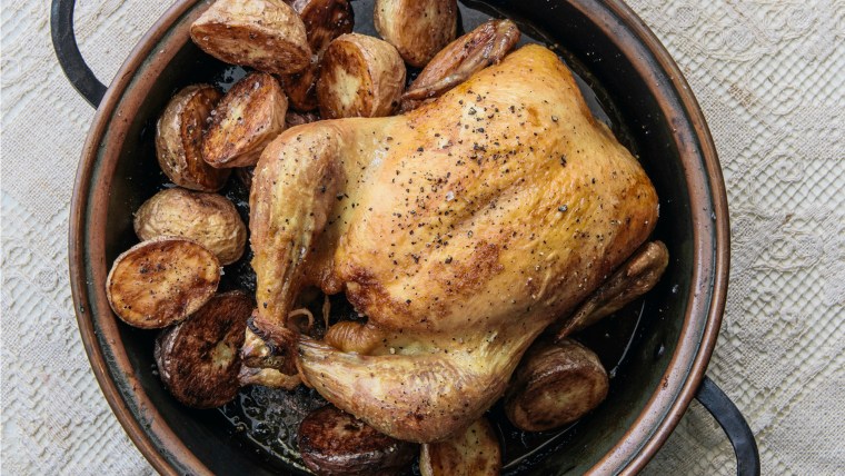 Curtis Stone's recipe for simple roast chicken with potatoes