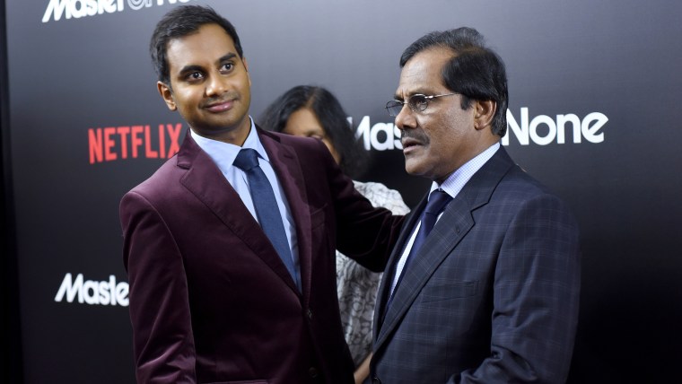 Aziz Ansari and his father Shoukath Ansari