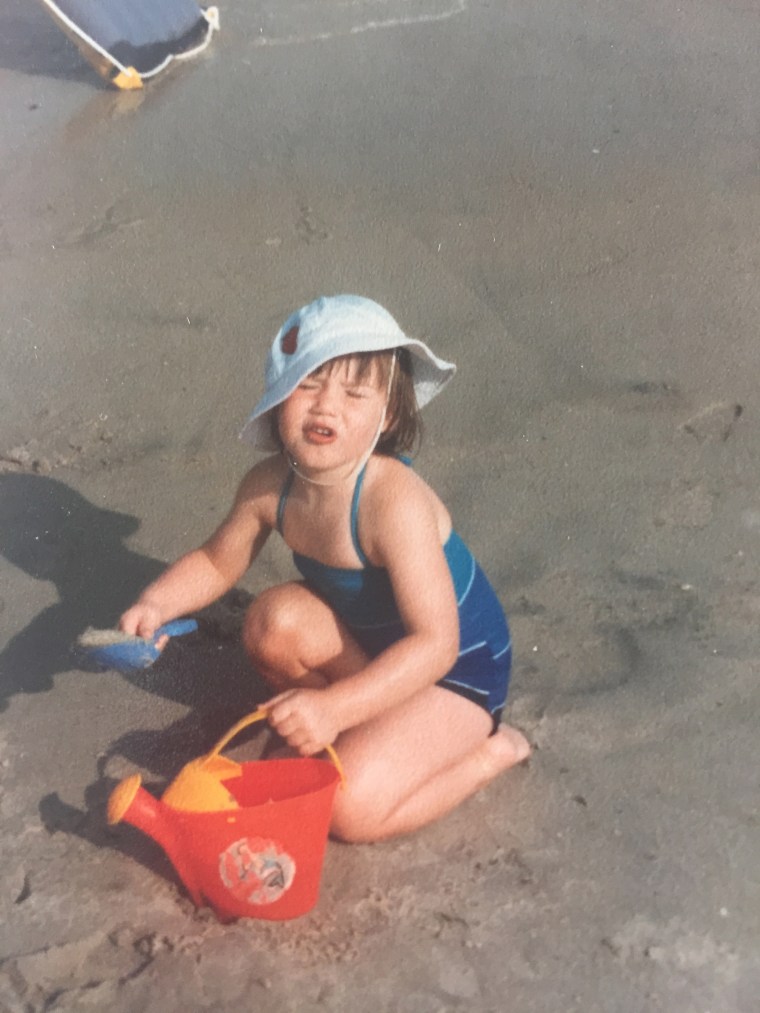 Me as a baby in 1984, probably protesting putting on more sunscreen.