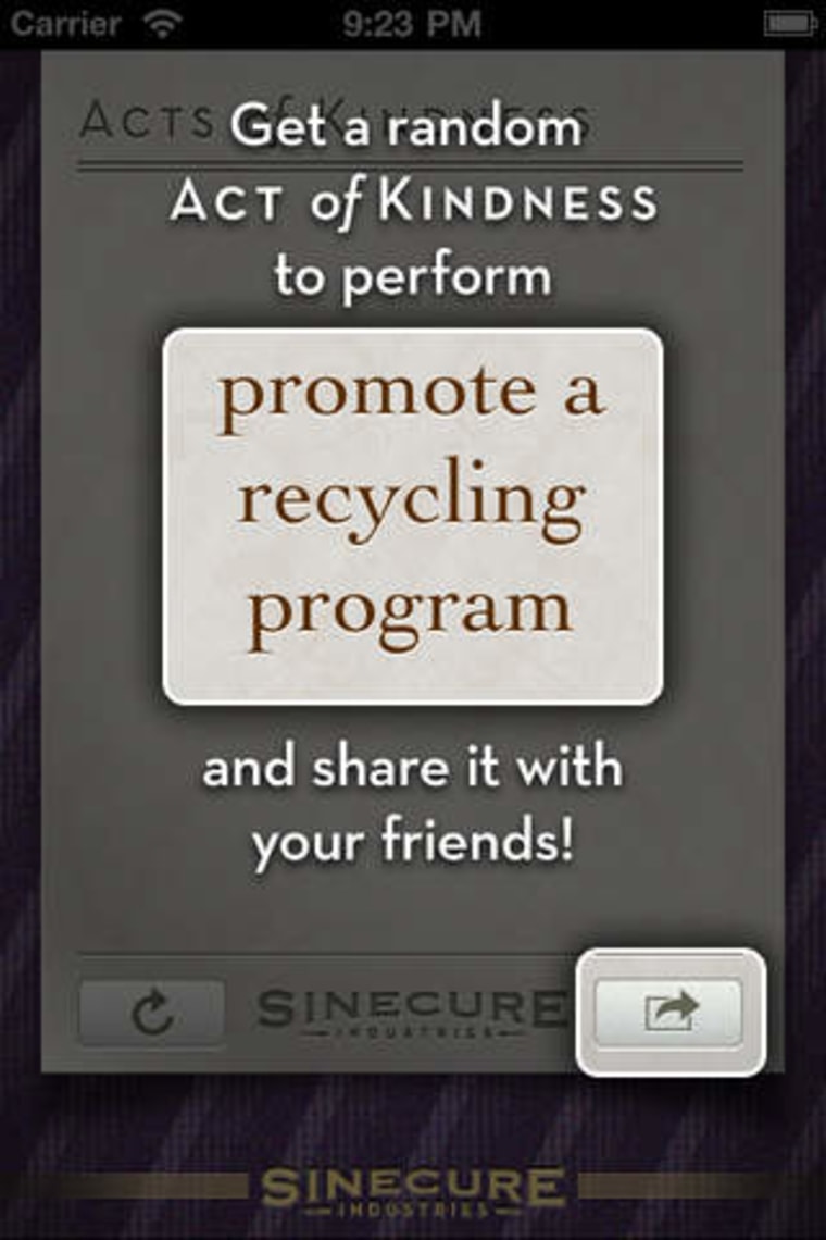 Image: Random Acts of Kindness app