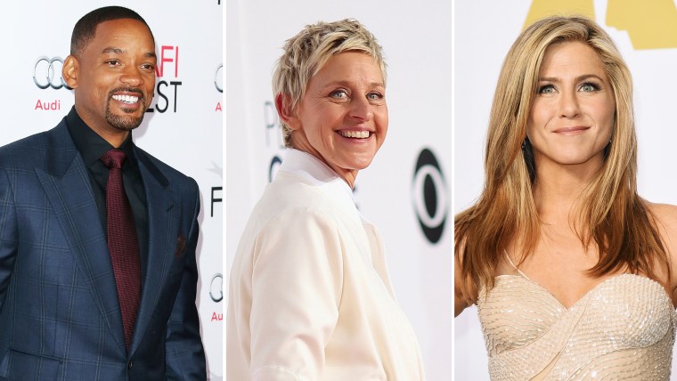 Ellen DeGeneres, Will Smith, Jennifer Aniston