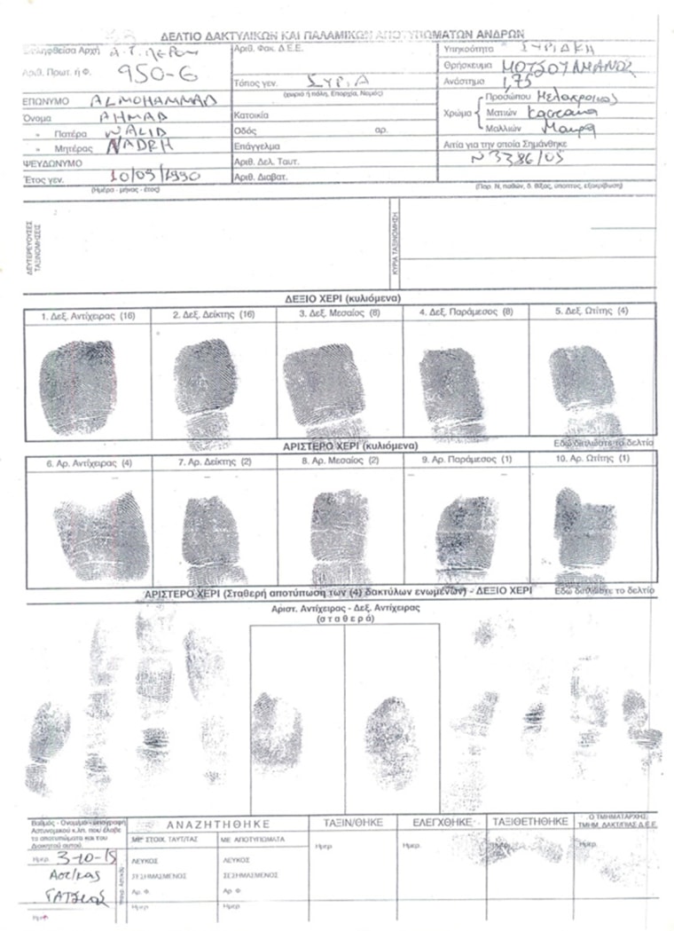 Image: Greek fingerprint document