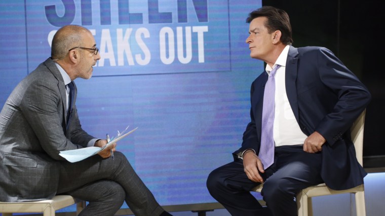 Matt Lauer and Charlie Sheen, Charlie Sheen HIV