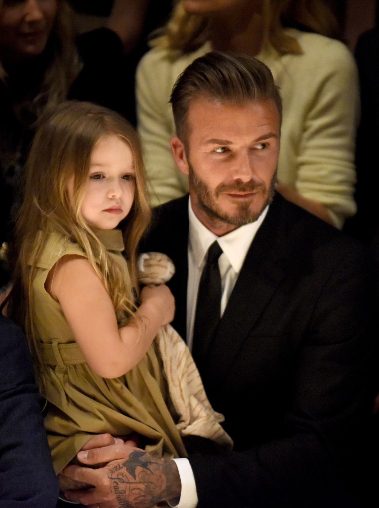 David Beckham and his daughter, Harper