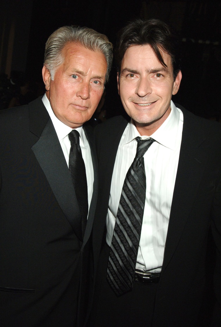 Martin Sheen and Charlie Sheen