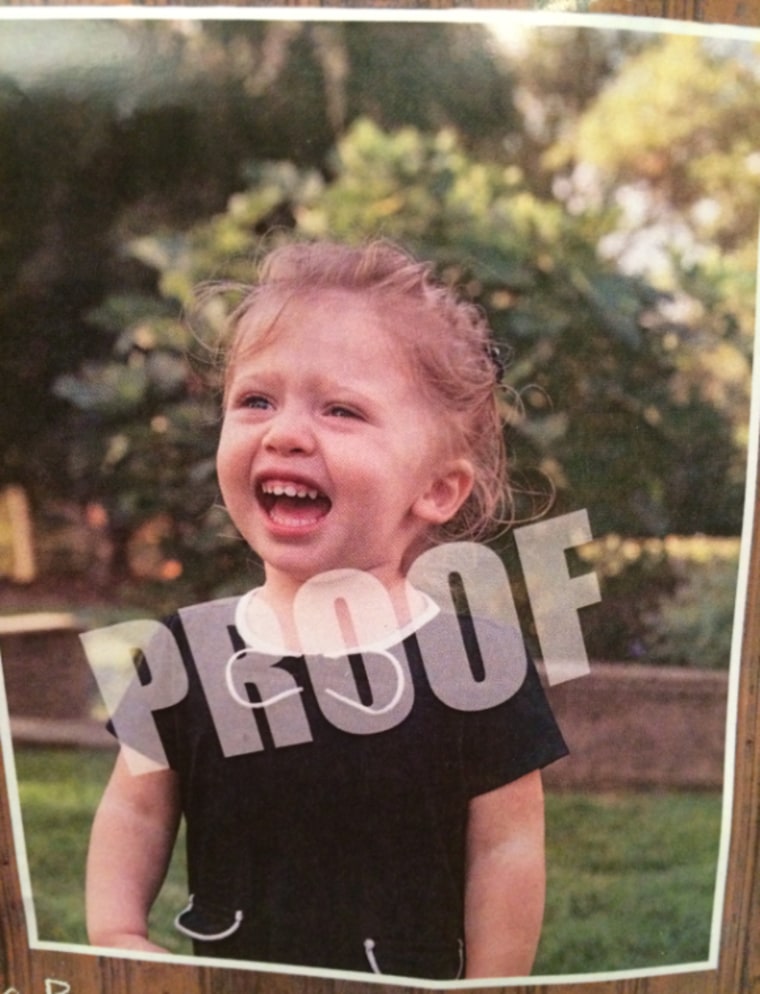 This official school photo proof shows a toddler named Aliza mid-meltdown.