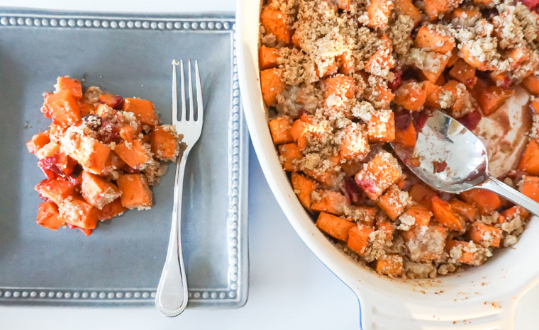 Sweet Potato &amp; Cranberry Crumble recipe from TODAY Food Club contributor Caroline Verrone