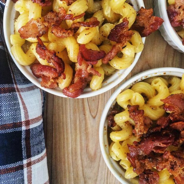 Farmhouse macaroni and cheese with bacon recipe from TODAY Food Contributor The Preppy Hostess