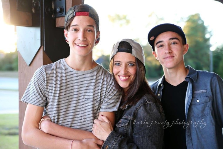 Jenny H. with teen sons