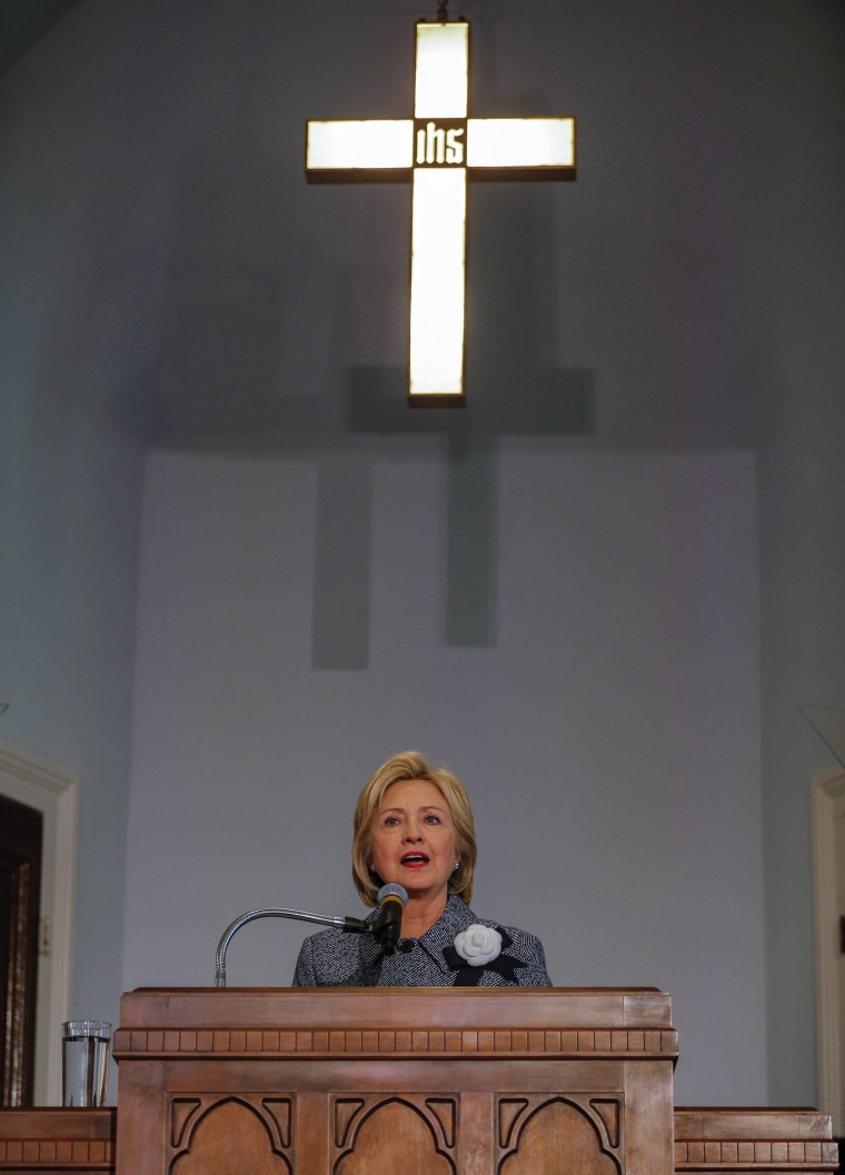 Image: Hillary Clinton speaks at 60th Anniversary of the Montgomery Bus Boycott in Montgomery, Alabama, USA