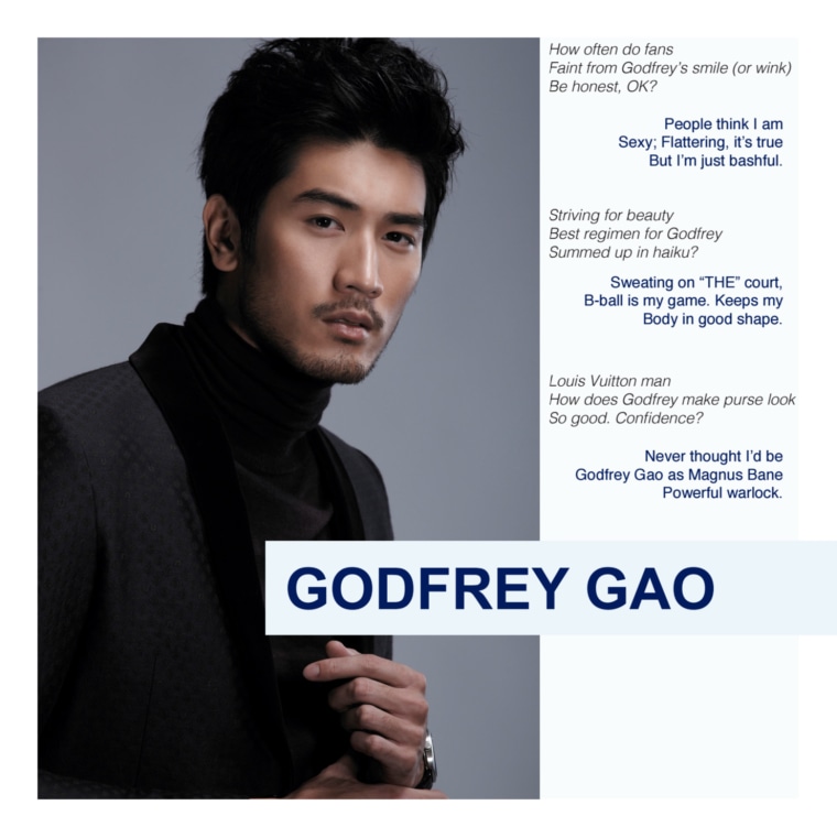 Actor and model Godfrey Gao in “Haikus with Hotties” 2016 Calendar