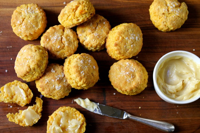 Sweet Potato Biscuits with Salted Maple Butter